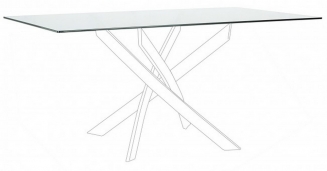 GEORGE CLEAR RECT. TOP TABLE 160X90