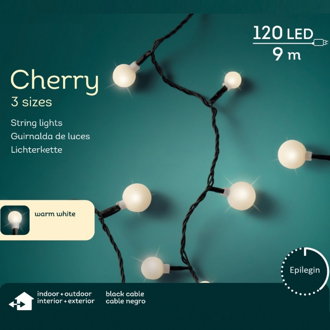  120 Led Balls 2cm   - Daylight 12.00m    Epilegin. 