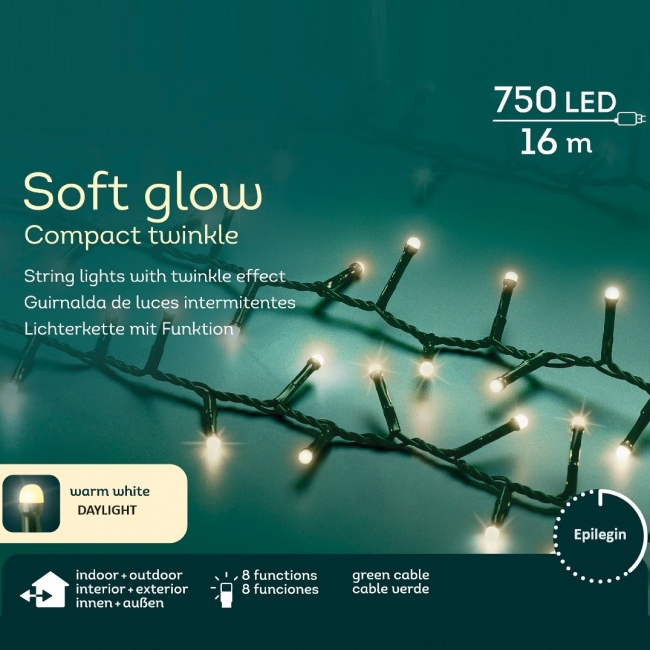  750 Led Milky &   - Soft Warm 19.5m    Epilegin. 