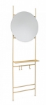  NUCLEOS GOLD WALL SHELF WITH MIRROR 
