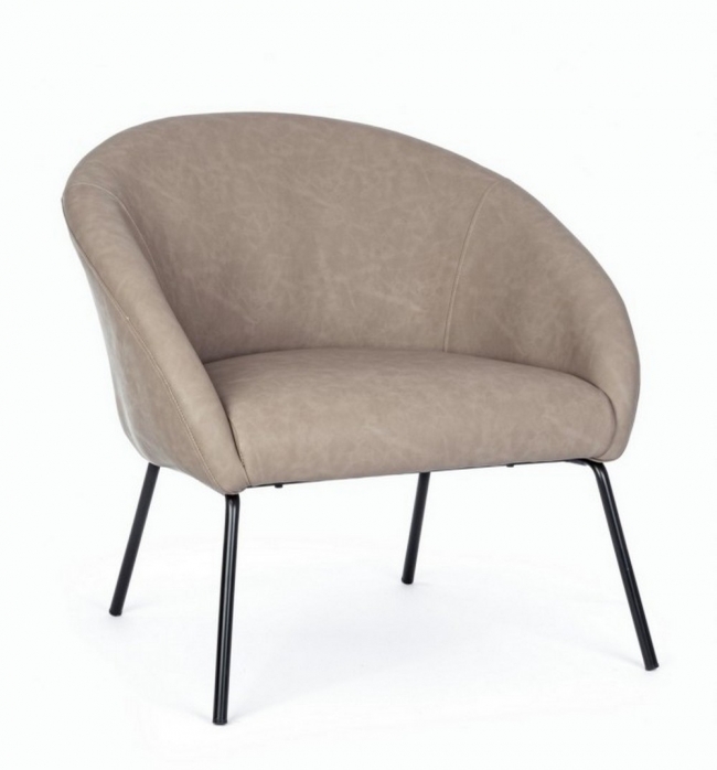  AIKO TAUPE PU ARMCHAIR    Epilegin. 