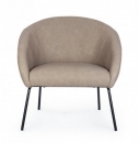  AIKO TAUPE PU ARMCHAIR 