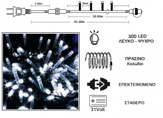  300 LED 31V / & / .  -  15m    Epilegin. 